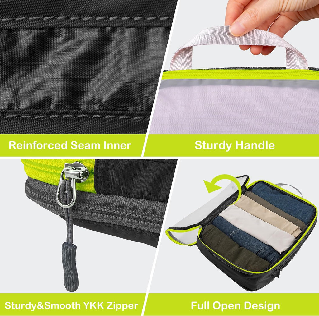 Cipway Compression Packing Cubes Mesh (8 Pcs, Black)