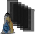 6 Pack Mesh Bag Drawstring for Storage,23 x 47 Inch Net Bags with Lock