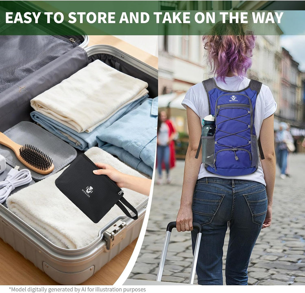 15L Small Hiking Backpack for Women Men Foldable Packable Backpack Ultralight Daypack for Travel Camping Hiking Outdoor