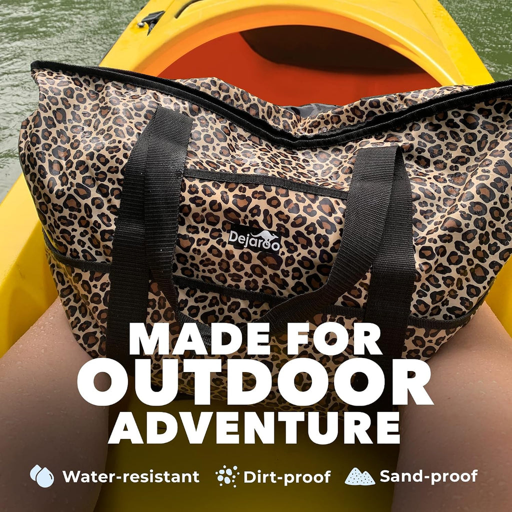 Dejaroo Waterproof Beach Bag - Weekend Overnight Tote - Large and Lightweight