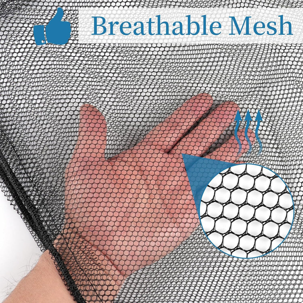 6 Pack Mesh Bag Drawstring for Storage,23 x 47 Inch Net Bags with Lock