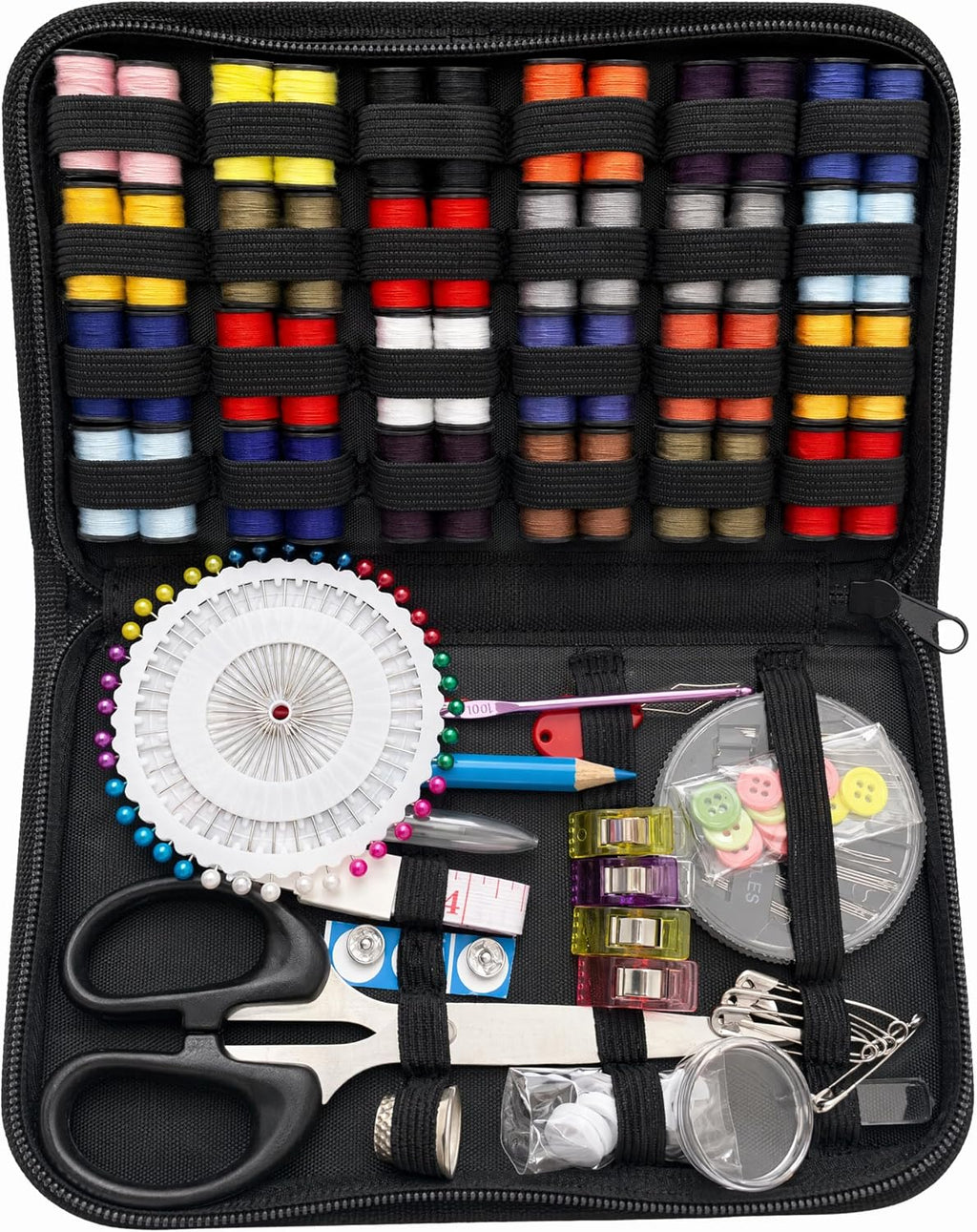 Gippome Mini Sewing Kit for Adults, 172pcs Portable Needle and Thread Kit
