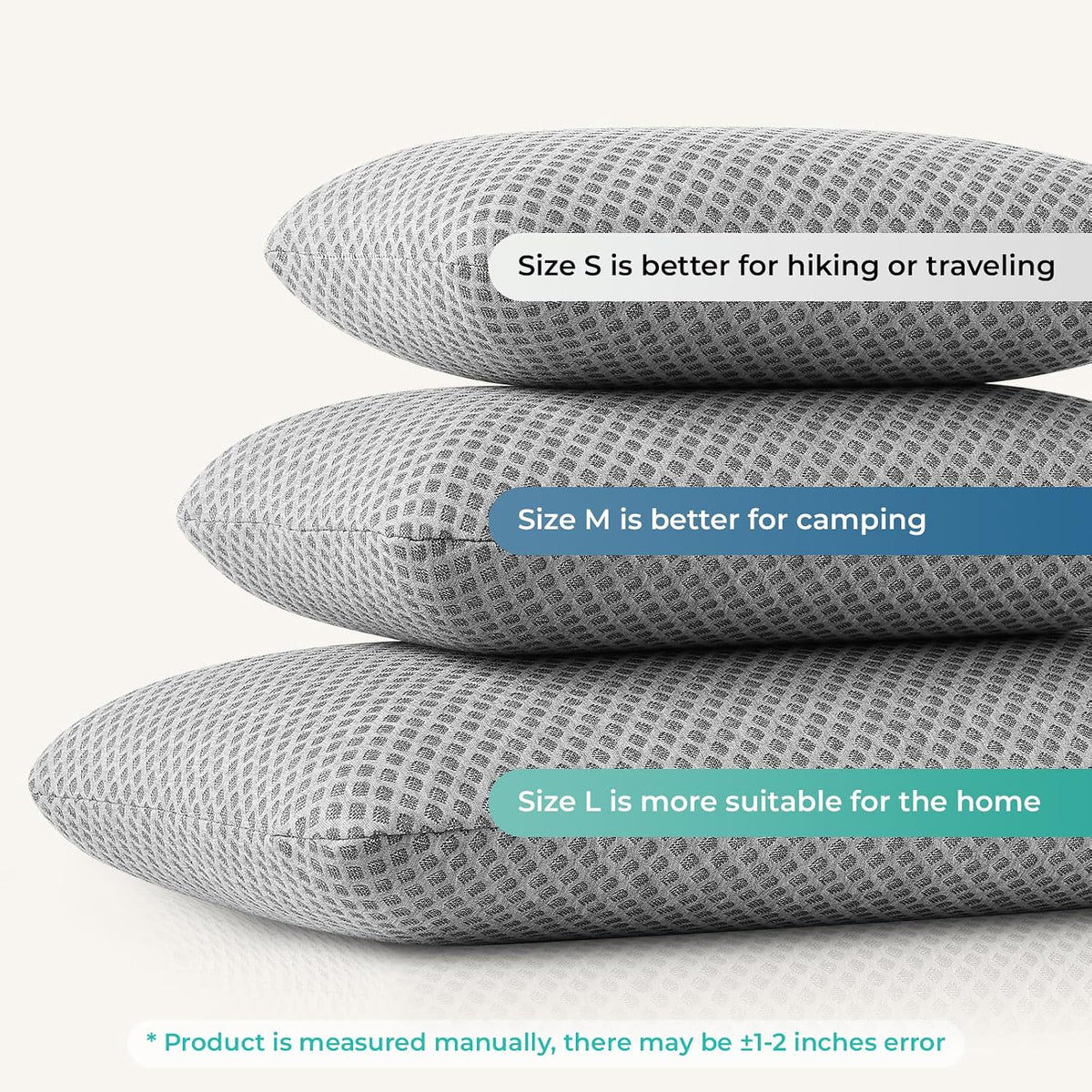 Travel Pillow Memory Foam Pillows, Camping Pillow