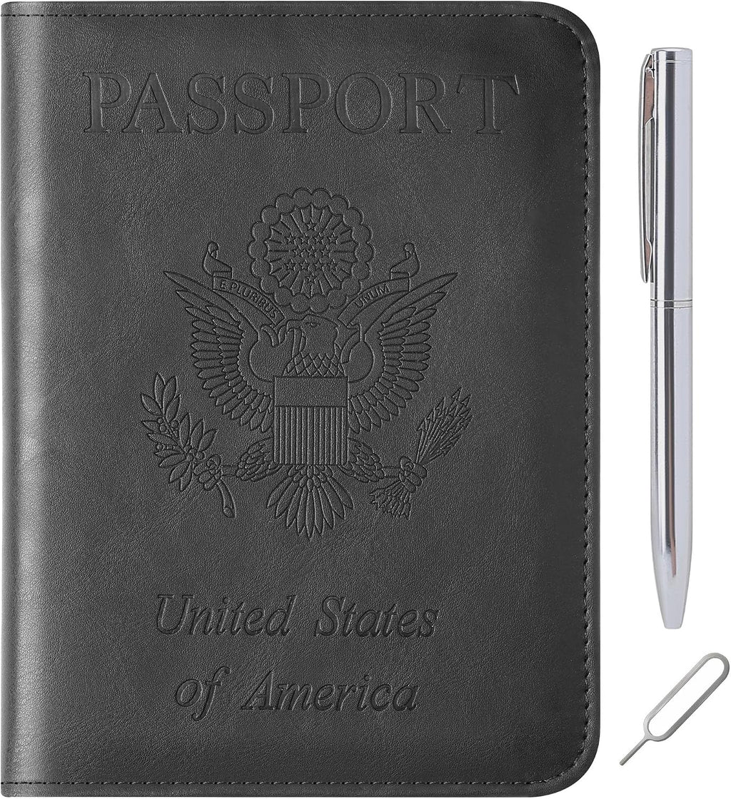 Passport Holder for Travel Essentials, RFID Passport Cover