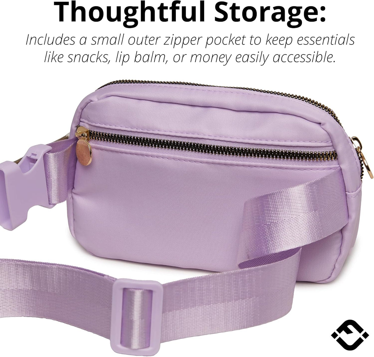 Kids Fanny Pack for Girls Initial Crossbody Belt Bag - Lavender: Letter Y