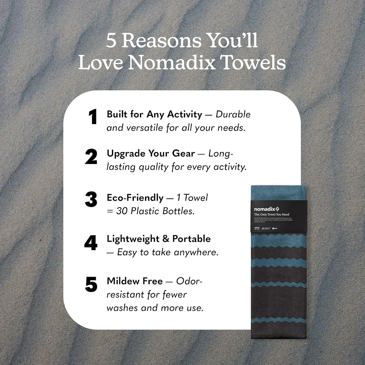 Nomadix Original Towel - National Parks- Perfect for Beach, Pool, Travel, Camping, Yoga - Made with Recycled Materials - Super Absorbent - Sand Resistant