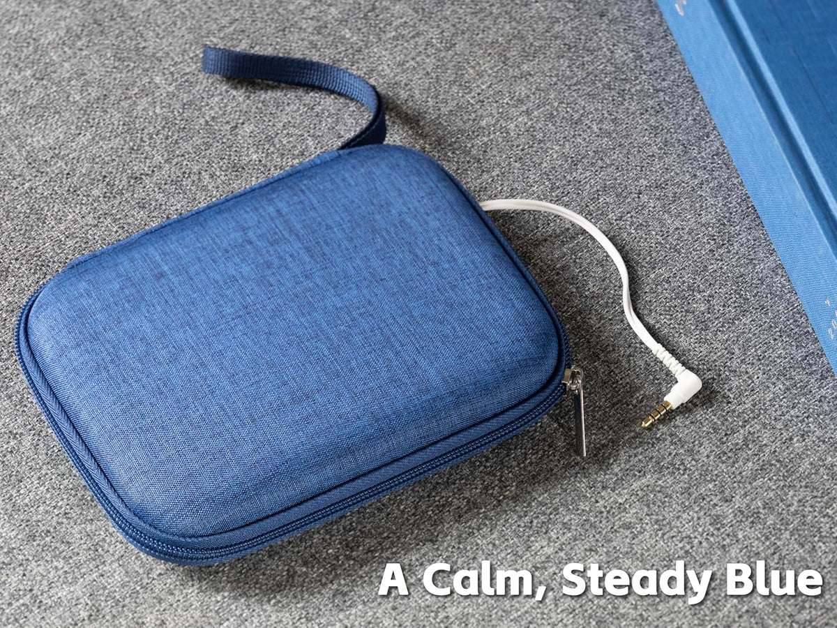 Ginsco Slim Protect Case Compatible with Sony ZX Series Wired On-Ear Headphones, MDR-ZX110 / MDR-ZX110AP / MDRZX110NC / MDR-ZX310AP, Hard Shell Travel Carrying Headphone Case (Blue-S)