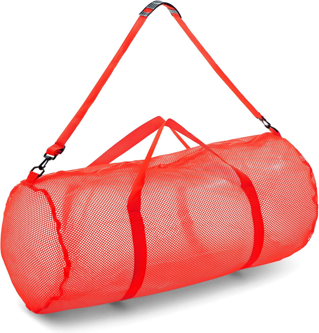 Champion Sports Mesh Duffle Bag – Oversized Breathable Gear Bag with Zipper & Shoulder Strap for Sports, Gym & Travel