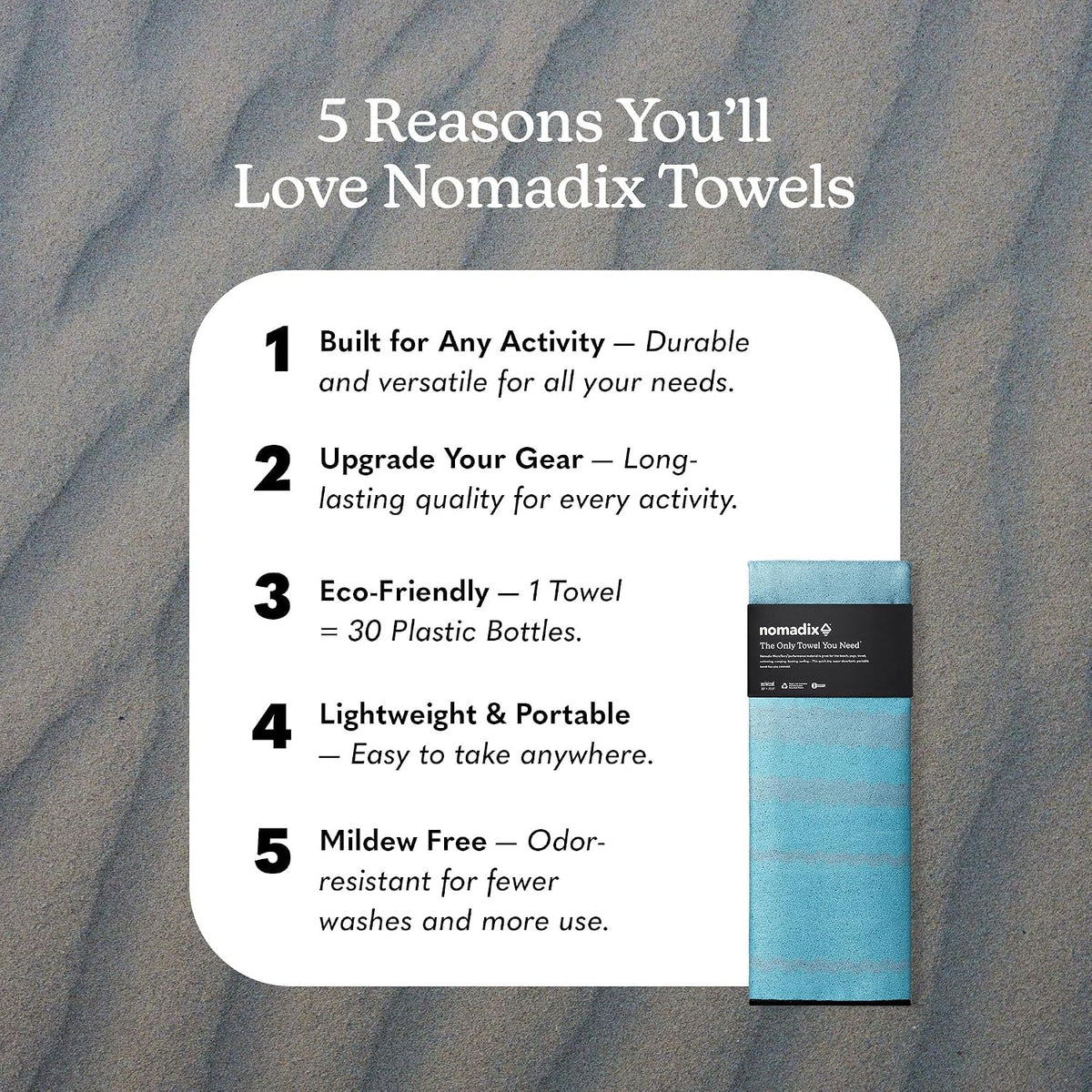 Nomadix Original Towel - National Parks- Perfect for Beach, Pool, Travel, Camping, Yoga - Made with Recycled Materials - Super Absorbent - Sand Resistant