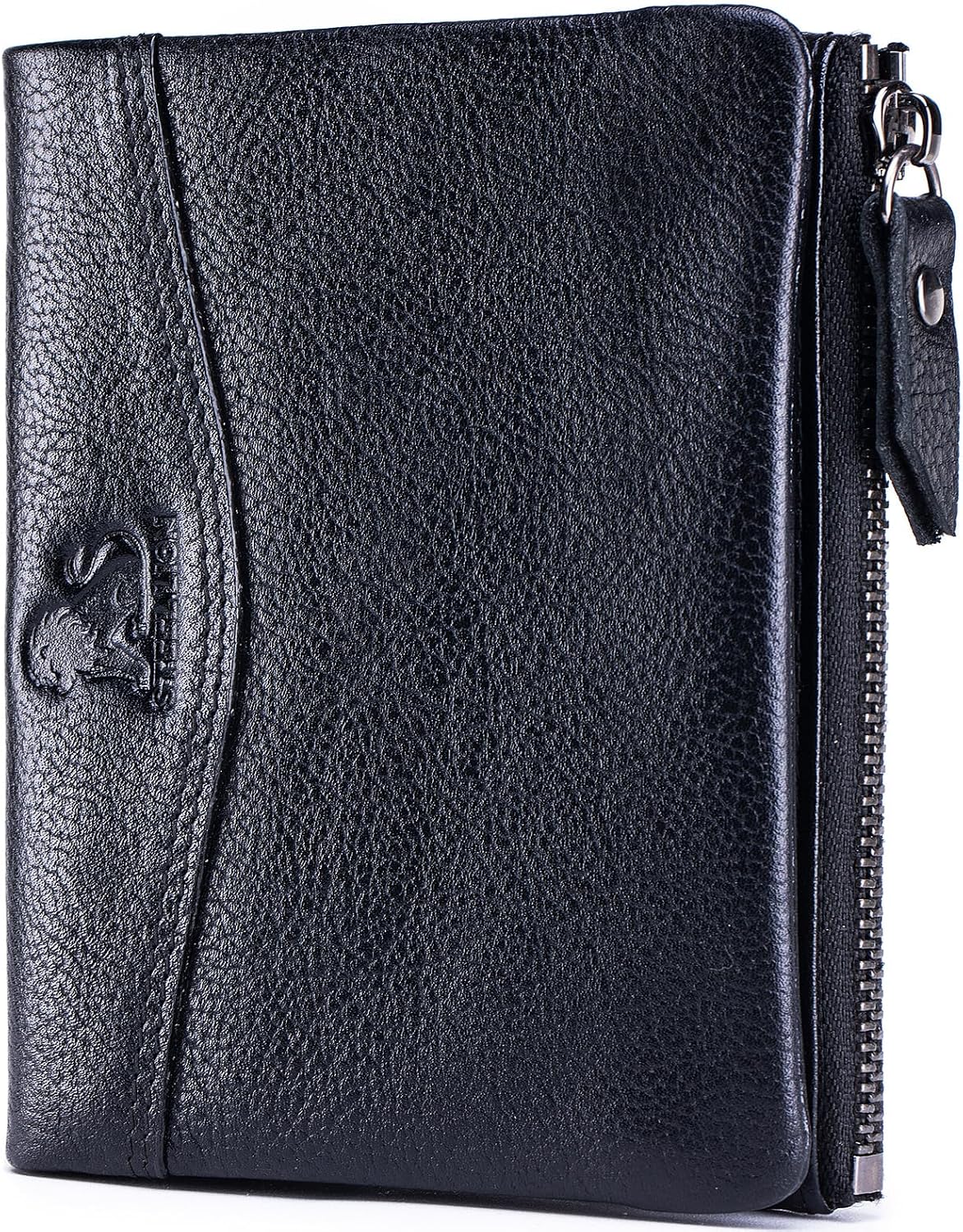 Wallet for Women, RFID Blocking Leather Zip Wallet, 10 Card Slots