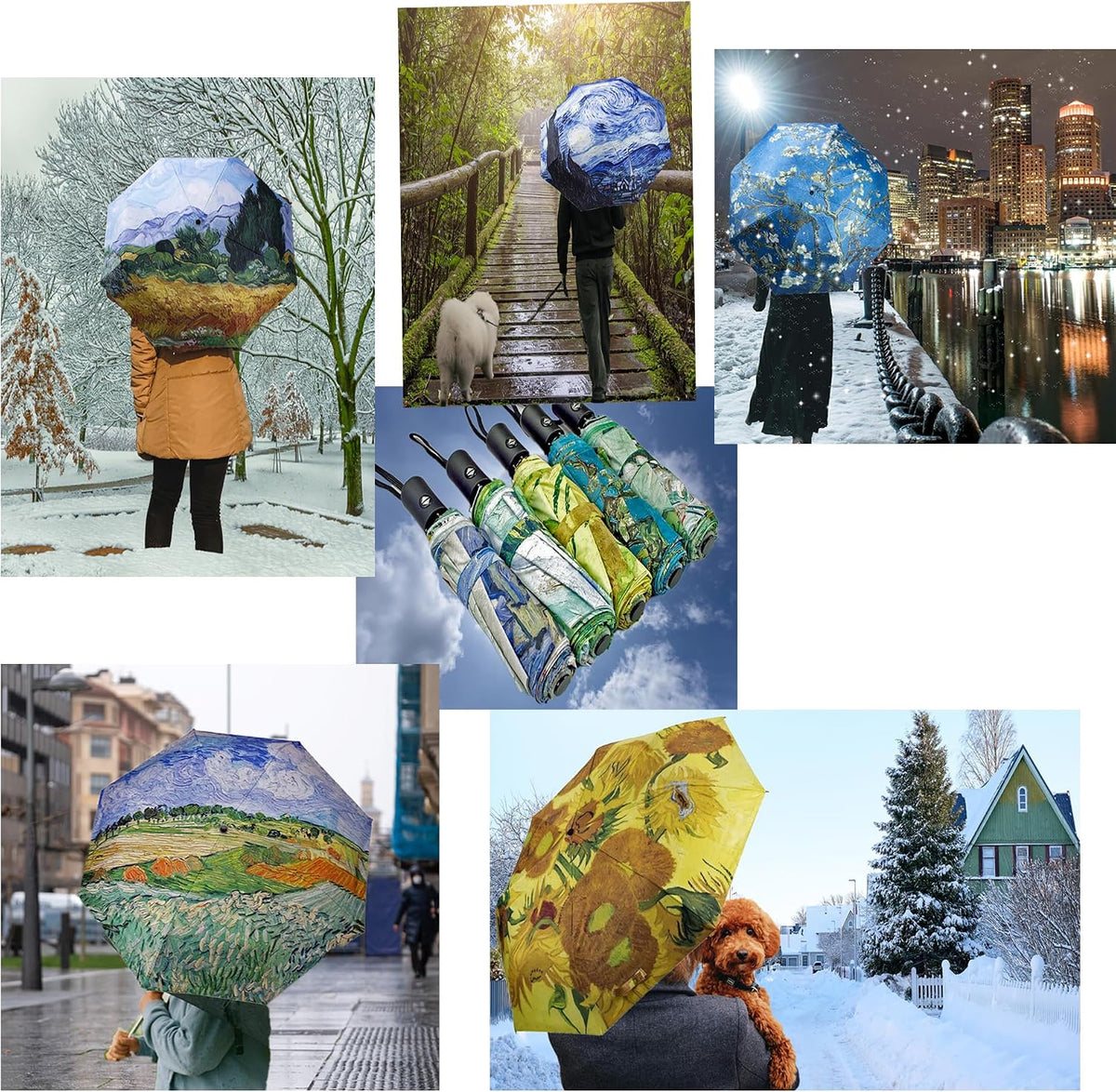 Blazing Autumn Vincent van Gogh Umbrellas