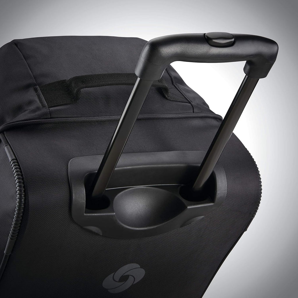 Samsonite Andante 2 Wheeled Duffel Bag – 22-Inch Durable Rolling Luggage with Inline Skate Wheels, Push-Button Handle & Spacious Compartments – Travel-Friendly and Lightweight - All Black