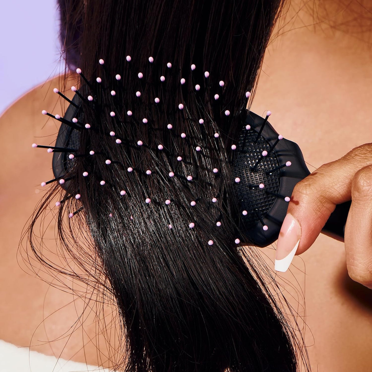 Gimme Hair Brush Mini Travel Detangler, Thick Hair, Black