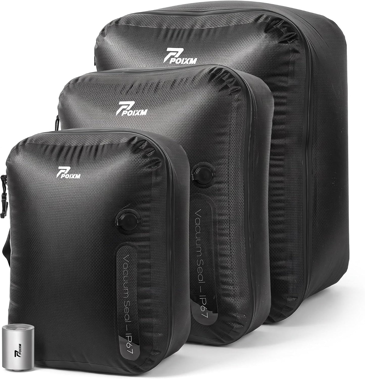 Travel Vacuum Bags with Pump, Carry-On Space Saver, Combo (3 Pack)