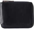Alpine Swiss Logan Mens Bifold Wallet All-Around Zipper Closure RFID Safe