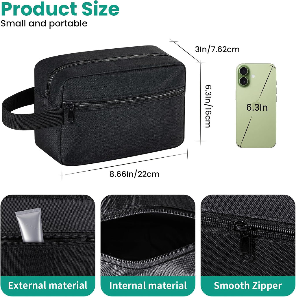 Travel Toiletry bag for Women and Men,Small Cosmetic Bag Hanging Lightweight Makeup Bag Small Tool Bag Travel Organizer accessories for Women Men - Light Blue