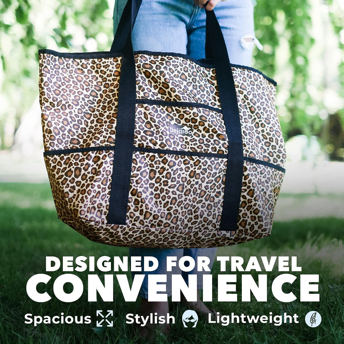 Dejaroo Waterproof Beach Bag - Weekend Overnight Tote - Large and Lightweight