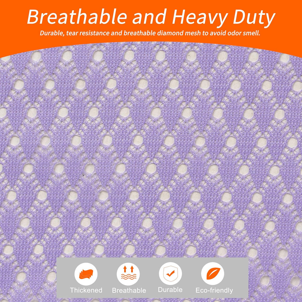 Polecasa 2 Pack Heavy Duty Diamond Mesh Laundry Bag, 24x36", Purple
