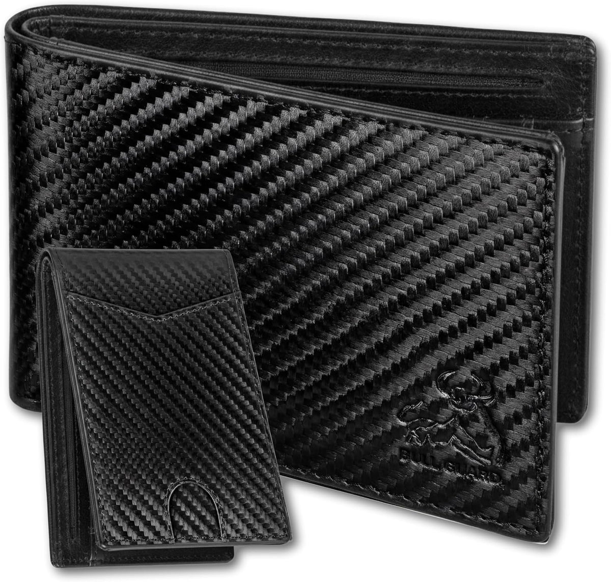 BULL GUARD Bifold Leather Wallet Slim Men's RFID Blocking Technology Premium Durable Leather & Tight Stitching, Quick Access Design with Security and Style Ideal for Work, Travel or Adventure