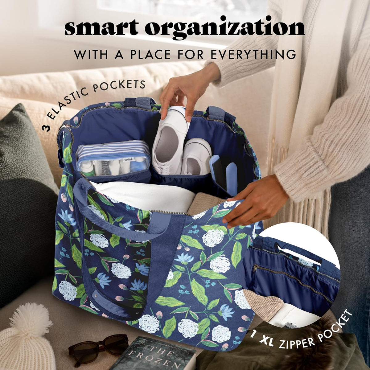 Fit & Fresh All The Things XL Tote Bag for Women, Beach Bag & Weekender