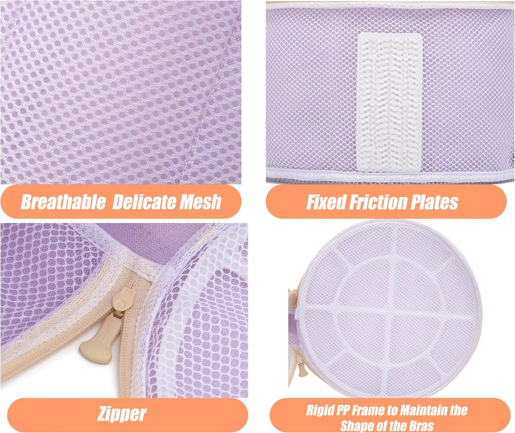 Bra Washing Bag for Delicates, Shape-Retaining, 2 Pack Lingerie Laundry Bag